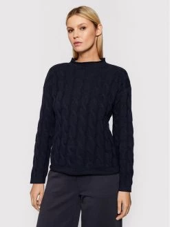 United Colors Of Benetton Γυναίκες Πουλόβερ 1335D2467 Σκούρο μπλε Regular Fit Σκούρο μπλε