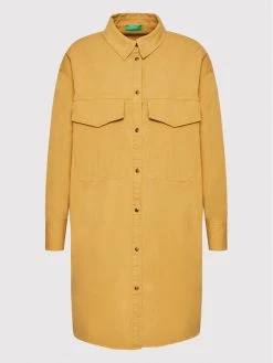 United Colors Of Benetton Γυναίκες Φορέματα σε Στυλ Πουκάμισο & Σεμιζιέ Φόρεμα πουκάμισο 45H6DV00M Κίτρινο Regular Fit Κίτρινο -United Colors Of Benetton Κατάστημα unnamed file 1101