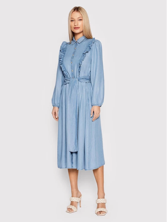 United Colors Of Benetton Γυναίκες Φορέματα σε Στυλ Πουκάμισο & Σεμιζιέ Φόρεμα πουκάμισο 4DA7DV009 Μπλε Regular Fit Μπλε 1 United Colors Of Benetton Γυναίκες Φορέματα σε Στυλ Πουκάμισο & Σεμιζιέ Φόρεμα πουκάμισο 4DA7DV009 Μπλε Regular Fit Μπλε