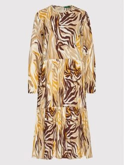 United Colors Of Benetton Γυναίκες Καθημερινά Φορέματα Φόρεμα καθημερινό 4G3QDV00E Καφέ Regular Fit Καφέ -United Colors Of Benetton Κατάστημα unnamed file 1116