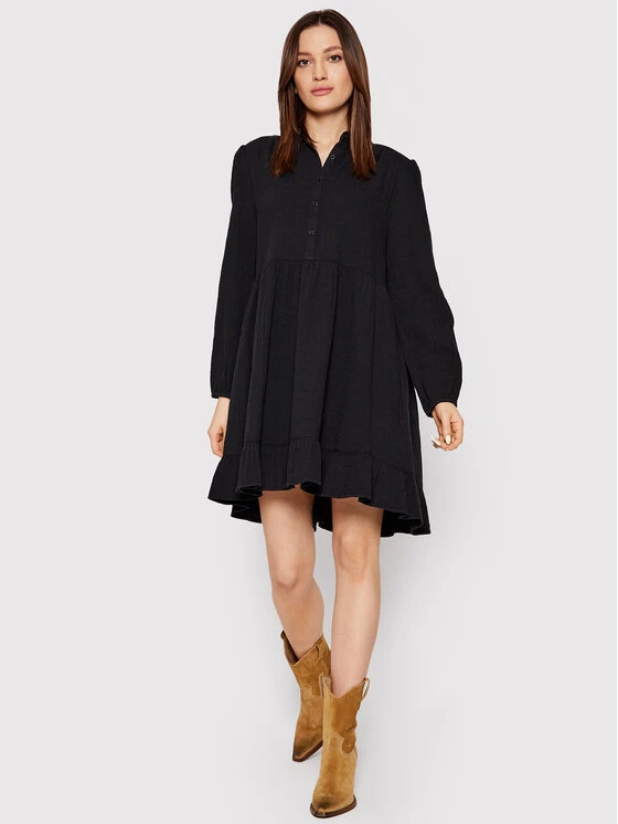 United Colors Of Benetton Γυναίκες Καθημερινά Φορέματα Φόρεμα καθημερινό 4FDTDV00H Μαύρο Regular Fit Μαύρο 2 United Colors Of Benetton Γυναίκες Καθημερινά Φορέματα Φόρεμα καθημερινό 4FDTDV00H Μαύρο Regular Fit Μαύρο - Image 2