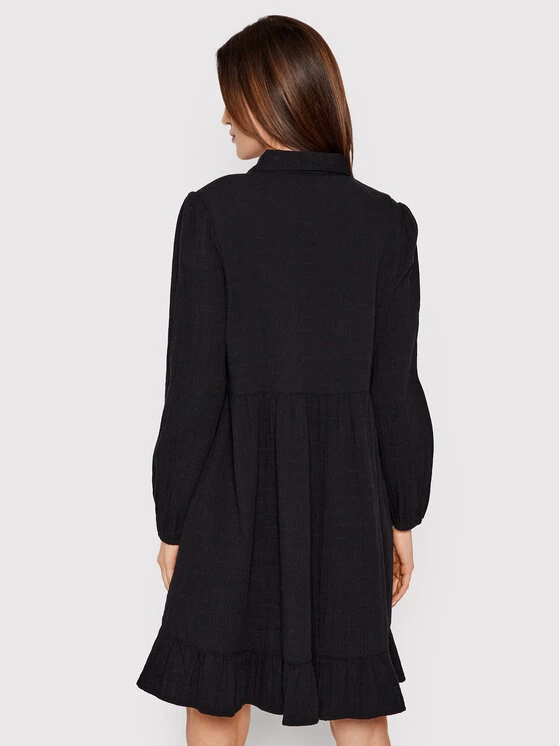 United Colors Of Benetton Γυναίκες Καθημερινά Φορέματα Φόρεμα καθημερινό 4FDTDV00H Μαύρο Regular Fit Μαύρο 3 United Colors Of Benetton Γυναίκες Καθημερινά Φορέματα Φόρεμα καθημερινό 4FDTDV00H Μαύρο Regular Fit Μαύρο - Image 3