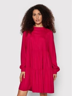 United Colors Of Benetton Γυναίκες Καθημερινά Φορέματα Φόρεμα καθημερινό 4SAFDV00P Κόκκινο Regular Fit Κόκκινο