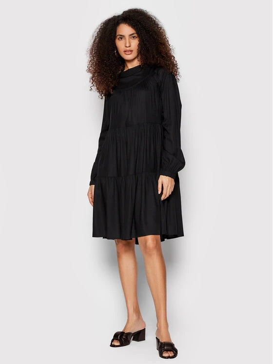 United Colors Of Benetton Γυναίκες Καθημερινά Φορέματα Φόρεμα καθημερινό 4SAFDV00P Μαύρο Regular Fit Μαύρο 2 United Colors Of Benetton Γυναίκες Καθημερινά Φορέματα Φόρεμα καθημερινό 4SAFDV00P Μαύρο Regular Fit Μαύρο - Image 2