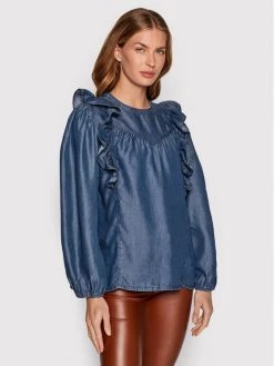 United Colors Of Benetton Γυναίκες Μπλουζάκια Μπλουζάκι 5DA7DQ002 Μπλε Relaxed Fit Μπλε