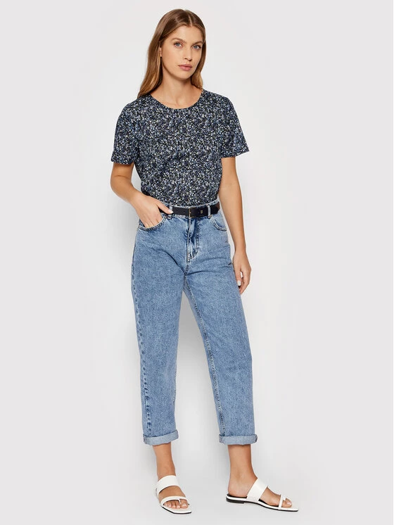 United Colors Of Benetton Γυναίκες Μπλουζάκια Μπλουζάκι 5OA95QBA4 Σκούρο μπλε Regular Fit Σκούρο μπλε 2 United Colors Of Benetton Γυναίκες Μπλουζάκια Μπλουζάκι 5OA95QBA4 Σκούρο μπλε Regular Fit Σκούρο μπλε - Image 2