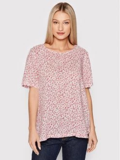 United Colors Of Benetton Γυναίκες Μπλουζάκια Μπλουζάκι 5UEFDQ00I Ροζ Relaxed Fit Ροζ