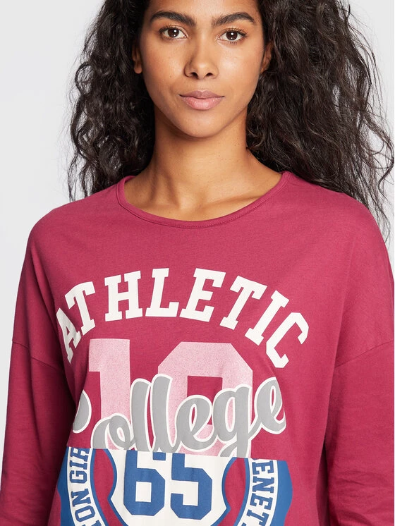 United Colors Of Benetton Γυναίκες Μπλούζες & Μπλουζάκια Πιτζάμας Μπλούζα πιτζάμας 3VD03M01U Ροζ Regular Fit Ροζ 4 United Colors Of Benetton Γυναίκες Μπλούζες & Μπλουζάκια Πιτζάμας Μπλούζα πιτζάμας 3VD03M01U Ροζ Regular Fit Ροζ - Image 4