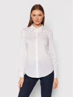 United Colors Of Benetton Γυναίκες Επίσημα Πουκάμισα Πουκάμισο 5AWR5QCK5 Λευκό Regular Fit Λευκό