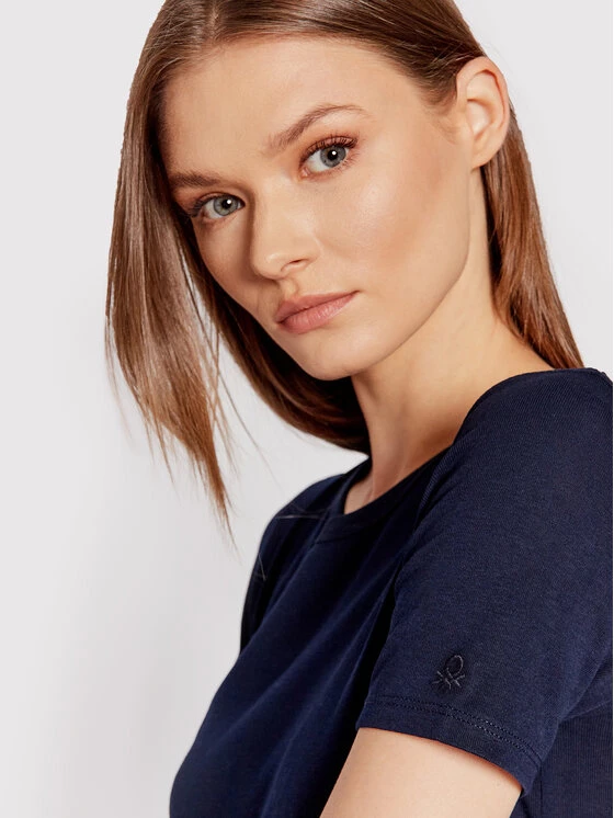 United Colors Of Benetton Γυναίκες T-shirts T-Shirt 3GA2E16A0 Σκούρο μπλε Regular Fit Σκούρο μπλε 4 United Colors Of Benetton Γυναίκες T-shirts T-Shirt 3GA2E16A0 Σκούρο μπλε Regular Fit Σκούρο μπλε - Image 4