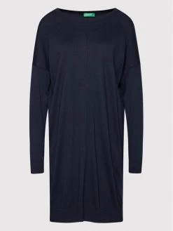 United Colors Of Benetton Γυναίκες Πλεκτά Φορέματα Φόρεμα υφασμάτινο 102MV1O97 Σκούρο μπλε Regular Fit Σκούρο μπλε -United Colors Of Benetton Κατάστημα unnamed file 1398
