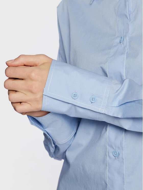 United Colors Of Benetton Γυναίκες Casual Πουκάμισα Πουκάμισο 5FCGDQ02F Μπλε Relaxed Fit Μπλε 5 United Colors Of Benetton Γυναίκες Casual Πουκάμισα Πουκάμισο 5FCGDQ02F Μπλε Relaxed Fit Μπλε - Image 5