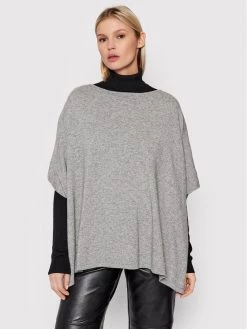 United Colors Of Benetton Γυναίκες Πουλόβερ Πόντσο 1035D0103 Γκρι Γκρι