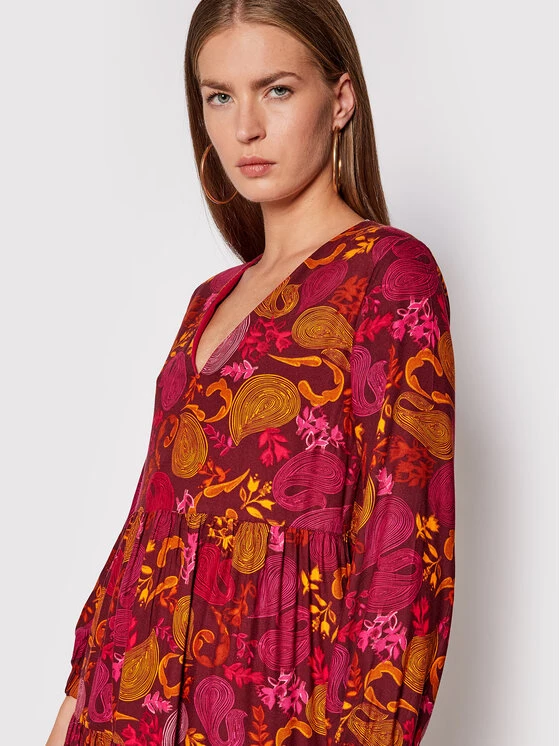 United Colors Of Benetton Γυναίκες Καθημερινά Φορέματα Φόρεμα καθημερινό 46AG5VCT4 Μπορντό Regular Fit Μπορντό 4 United Colors Of Benetton Γυναίκες Καθημερινά Φορέματα Φόρεμα καθημερινό 46AG5VCT4 Μπορντό Regular Fit Μπορντό - Image 4