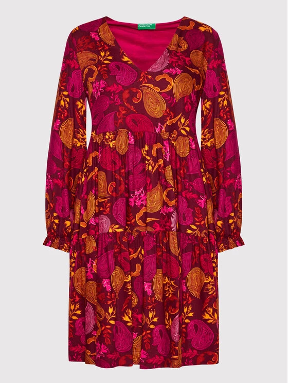 United Colors Of Benetton Γυναίκες Καθημερινά Φορέματα Φόρεμα καθημερινό 46AG5VCT4 Μπορντό Regular Fit Μπορντό 5 United Colors Of Benetton Γυναίκες Καθημερινά Φορέματα Φόρεμα καθημερινό 46AG5VCT4 Μπορντό Regular Fit Μπορντό - Image 5