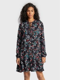 United Colors Of Benetton Γυναίκες Καθημερινά Φορέματα Φόρεμα καθημερινό 4YRNDV021 Μαύρο Regular Fit Μαύρο