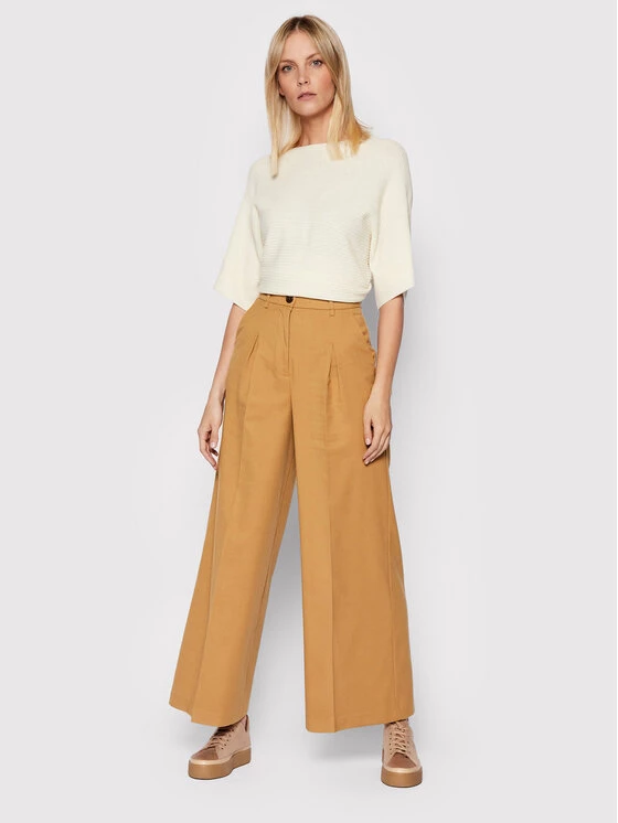 United Colors Of Benetton Γυναίκες Υφασμάτινα Παντελόνια Παντελόνι υφασμάτινο 4S8L55AL3 Καφέ Regular Fit Καφέ 2 United Colors Of Benetton Γυναίκες Υφασμάτινα Παντελόνια Παντελόνι υφασμάτινο 4S8L55AL3 Καφέ Regular Fit Καφέ - Image 2