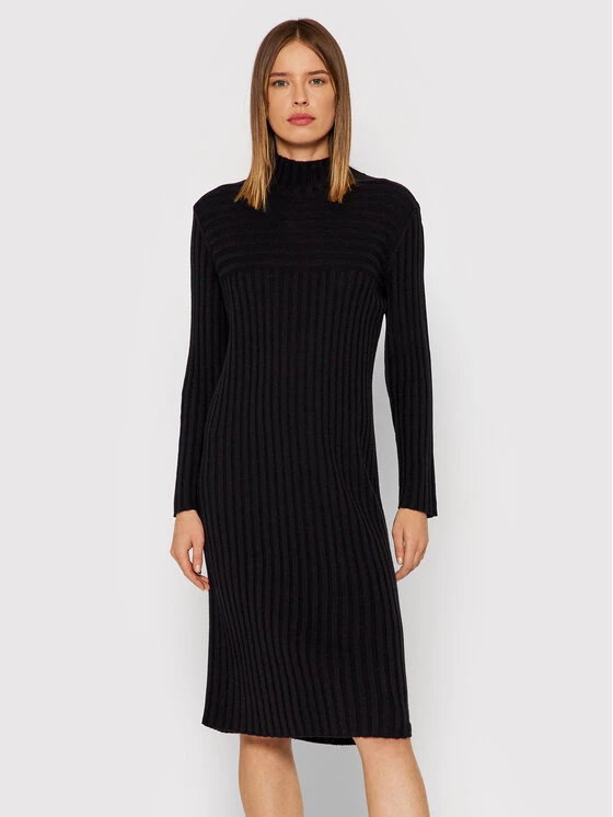 United Colors Of Benetton Γυναίκες Πλεκτά Φορέματα Φόρεμα υφασμάτινο 122NDV002 Μαύρο Regular Fit Μαύρο 1 United Colors Of Benetton Γυναίκες Πλεκτά Φορέματα Φόρεμα υφασμάτινο 122NDV002 Μαύρο Regular Fit Μαύρο