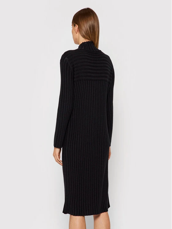 United Colors Of Benetton Γυναίκες Πλεκτά Φορέματα Φόρεμα υφασμάτινο 122NDV002 Μαύρο Regular Fit Μαύρο 2 United Colors Of Benetton Γυναίκες Πλεκτά Φορέματα Φόρεμα υφασμάτινο 122NDV002 Μαύρο Regular Fit Μαύρο - Image 2