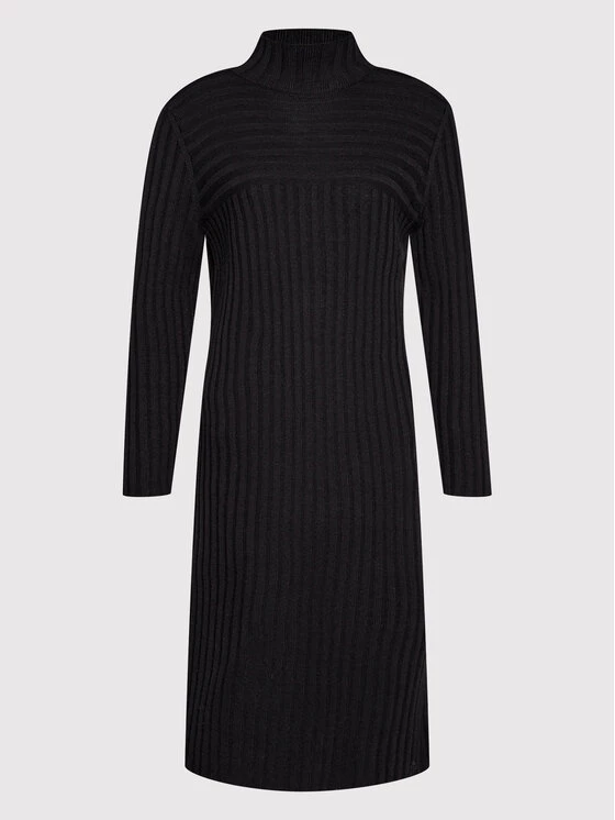 United Colors Of Benetton Γυναίκες Πλεκτά Φορέματα Φόρεμα υφασμάτινο 122NDV002 Μαύρο Regular Fit Μαύρο 4 United Colors Of Benetton Γυναίκες Πλεκτά Φορέματα Φόρεμα υφασμάτινο 122NDV002 Μαύρο Regular Fit Μαύρο - Image 4