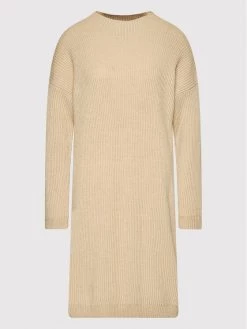 United Colors Of Benetton Γυναίκες Πλεκτά Φορέματα Φόρεμα υφασμάτινο 107VDV001 Μπεζ Regular Fit Μπεζ -United Colors Of Benetton Κατάστημα unnamed file 1653