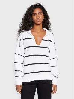 United Colors Of Benetton Γυναίκες Πουλόβερ 1040E3006 Λευκό Relaxed Fit Λευκό