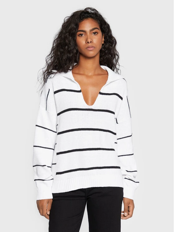 United Colors Of Benetton Γυναίκες Πουλόβερ 1040E3006 Λευκό Relaxed Fit Λευκό 1 United Colors Of Benetton Γυναίκες Πουλόβερ 1040E3006 Λευκό Relaxed Fit Λευκό