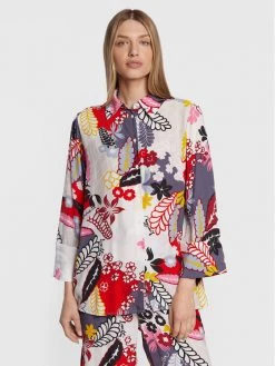 United Colors Of Benetton Γυναίκες Casual Πουκάμισα Πουκάμισο 5OAKDQ01O Έγχρωμο Relaxed Fit Έγχρωμο