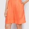 United Colors Of Benetton Γυναίκες Υφασμάτινα Σορτς Σορτς υφασμάτινο 4AGHD900D Πορτοκαλί Relaxed Fit Πορτοκαλί