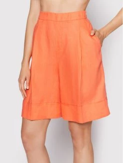 United Colors Of Benetton Γυναίκες Υφασμάτινα Σορτς Σορτς υφασμάτινο 4AGHD900D Πορτοκαλί Relaxed Fit Πορτοκαλί