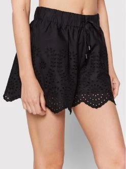 United Colors Of Benetton Γυναίκες Υφασμάτινα Σορτς Σορτς υφασμάτινο 43MCD9009 Μαύρο Regular Fit Μαύρο