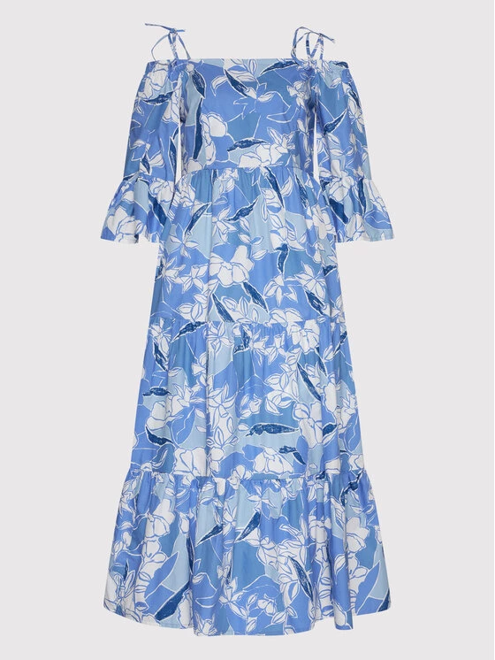 United Colors Of Benetton Γυναίκες Καλοκαιρινά Φορέματα Φόρεμα καλοκαιρινό 4WCHDV018 Μπλε Regular Fit Μπλε 5 United Colors Of Benetton Γυναίκες Καλοκαιρινά Φορέματα Φόρεμα καλοκαιρινό 4WCHDV018 Μπλε Regular Fit Μπλε - Image 5