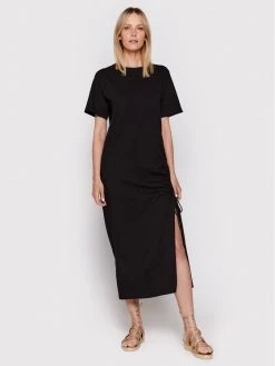 United Colors Of Benetton Γυναίκες Καθημερινά Φορέματα Φόρεμα καθημερινό 3BL0DV008 Μαύρο Regular Fit Μαύρο