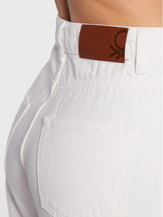 United Colors Of Benetton Γυναίκες Straight Leg Τζιν 4LYX575C3 Λευκό Mom Fit Λευκό 4 United Colors Of Benetton Γυναίκες Straight Leg Τζιν 4LYX575C3 Λευκό Mom Fit Λευκό - Image 4