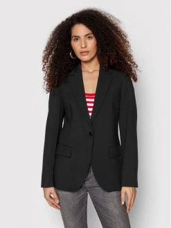 United Colors Of Benetton Γυναίκες Σακάκια & Μπλέιζερ Μπλέιζερ 2XHW53523 Μαύρο Regular Fit Μαύρο