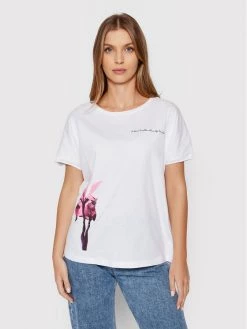 United Colors Of Benetton Γυναίκες T-shirts T-Shirt 3I1XD100J Λευκό Relaxed Fit Λευκό