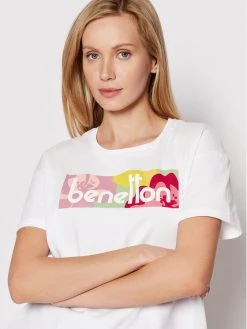 United Colors Of Benetton Γυναίκες T-shirts T-Shirt 3MI5D100R Λευκό Regular Fit Λευκό -United Colors Of Benetton Κατάστημα unnamed file 2268