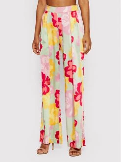 United Colors Of Benetton Γυναίκες Υφασμάτινα Παντελόνια Παντελόνι υφασμάτινο 47HTDF00M Πράσινο Relaxed Fit Πράσινο