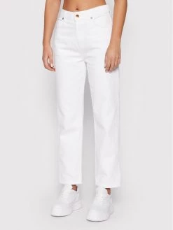 United Colors Of Benetton Γυναίκες Straight Leg Τζιν 4K3D575C3 Λευκό Regular Fit Λευκό
