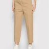 United Colors Of Benetton Γυναίκες Παντελόνια Chinos Παντελόνι Chino 4T33DF005 Καφέ Cropped Fit Καφέ