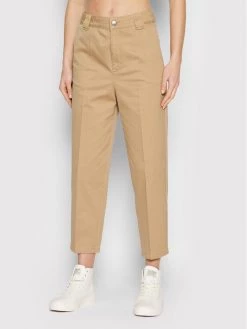 United Colors Of Benetton Γυναίκες Παντελόνια Chinos Παντελόνι Chino 4T33DF005 Καφέ Cropped Fit Καφέ
