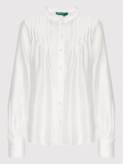 United Colors Of Benetton Γυναίκες Casual Πουκάμισα Πουκάμισο 52GYDQ003 Λευκό Relaxed Fit Λευκό -United Colors Of Benetton Κατάστημα unnamed file 2314