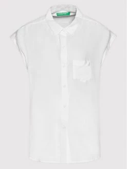 United Colors Of Benetton Γυναίκες Casual Πουκάμισα Πουκάμισο 5SF05QCM5 Λευκό Regular Fit Λευκό -United Colors Of Benetton Κατάστημα unnamed file 2319