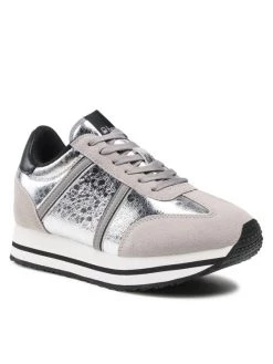 United Colors Of Benetton Γυναίκες Αθλητικά Vex Laminato BTW123206 Ασημί Ασημί