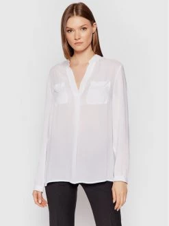 United Colors Of Benetton Γυναίκες Casual Πουκάμισα Πουκάμισο 563U5QCP3 Λευκό Relaxed Fit Λευκό