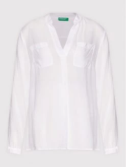 United Colors Of Benetton Γυναίκες Casual Πουκάμισα Πουκάμισο 563U5QCP3 Λευκό Relaxed Fit Λευκό -United Colors Of Benetton Κατάστημα unnamed file 2368