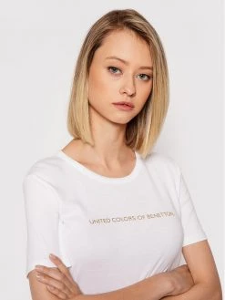 United Colors Of Benetton Γυναίκες T-shirts T-Shirt 3GA2E16A2 Λευκό Regular Fit Λευκό -United Colors Of Benetton Κατάστημα unnamed file 2377
