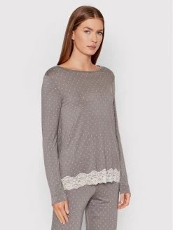 United Colors Of Benetton Γυναίκες Μπλούζες & Μπλουζάκια Πιτζάμας Μπλούζα πιτζάμας 393X3M012 Γκρι Regular Fit Γκρι