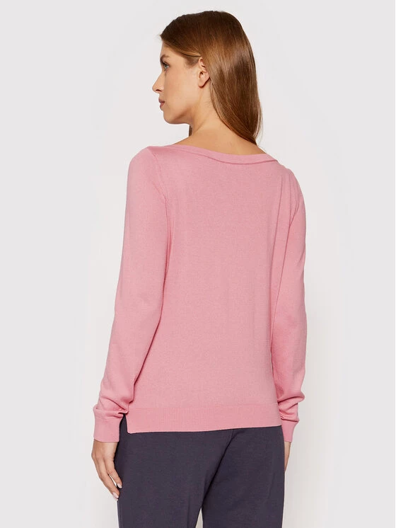 United Colors Of Benetton Γυναίκες Πουλόβερ 102MD1O02 Ροζ Regular Fit Ροζ 3 United Colors Of Benetton Γυναίκες Πουλόβερ 102MD1O02 Ροζ Regular Fit Ροζ - Image 3