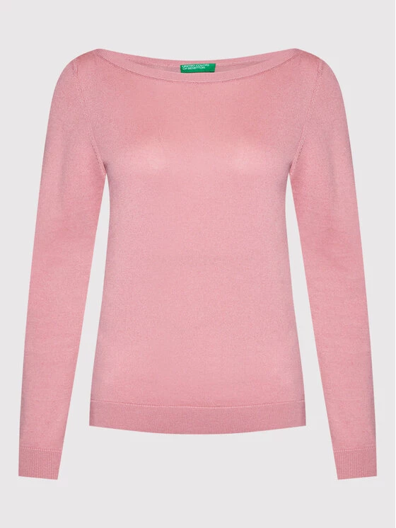 United Colors Of Benetton Γυναίκες Πουλόβερ 102MD1O02 Ροζ Regular Fit Ροζ 5 United Colors Of Benetton Γυναίκες Πουλόβερ 102MD1O02 Ροζ Regular Fit Ροζ - Image 5
